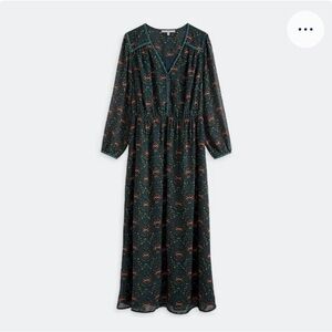 Daniel Rainn Emerald Floral Maxi Dress